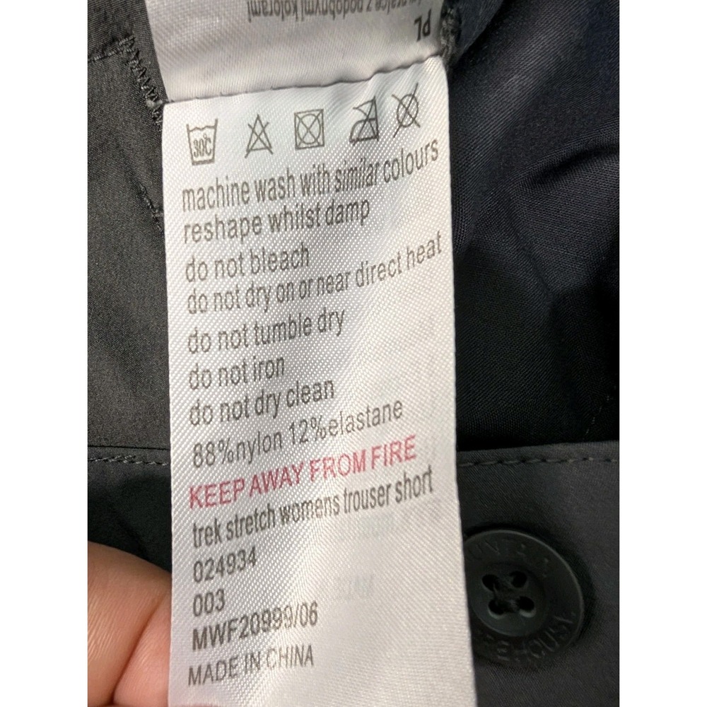 Mountain Warehouse Trek Stretch Hiking Pants Wm's12 Short Gray Outdoor Travel - Picture 9 of 12
